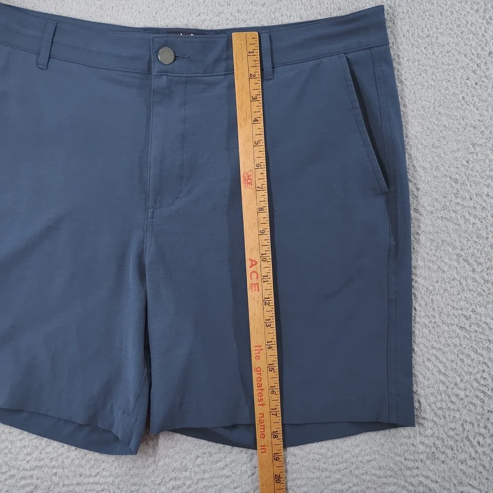 Faherty All Day Shorts Mens 36 Blue Stretch Chino Drawstring Beach Casual Summer